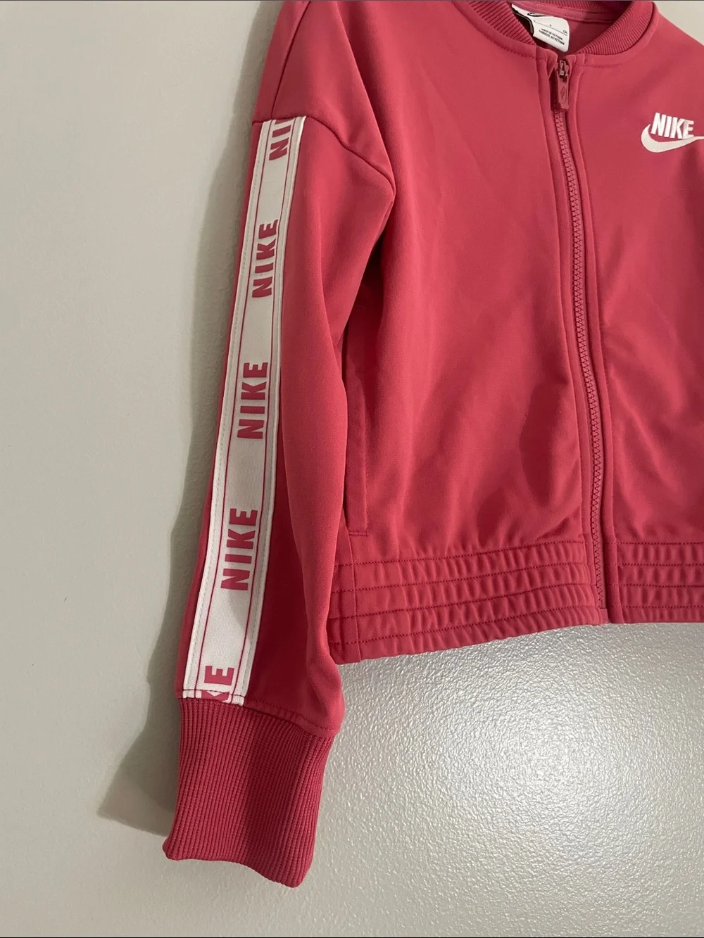 Nike Girls' Rose Pink Full-Zip Track Jacket